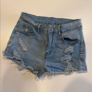 Distressed Denim Women Shorts